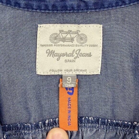 Mayoral Jeans Lace Trimmed Denim Dress - Picture 8 of 10